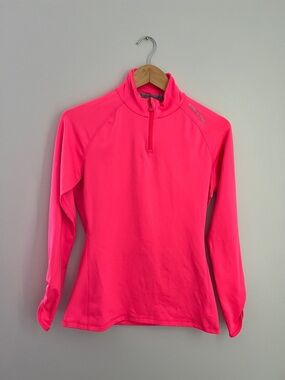 Under Armour | Neon Pink Women's Quarter-Zip Fitted Coldgear #1232363 Size M